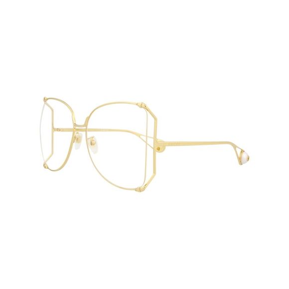 Gucci Round-Frame  Sunglasses Gold Womens - Picture 2 of 5